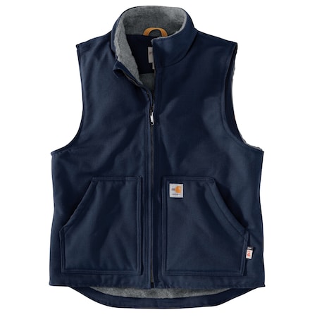 Carhartt Men's OV4981 M FR Duck Sherpa Lined Vest M REG Insulated Relaxed Dark Navy OV4981-FRM / 104981-DNYMREG